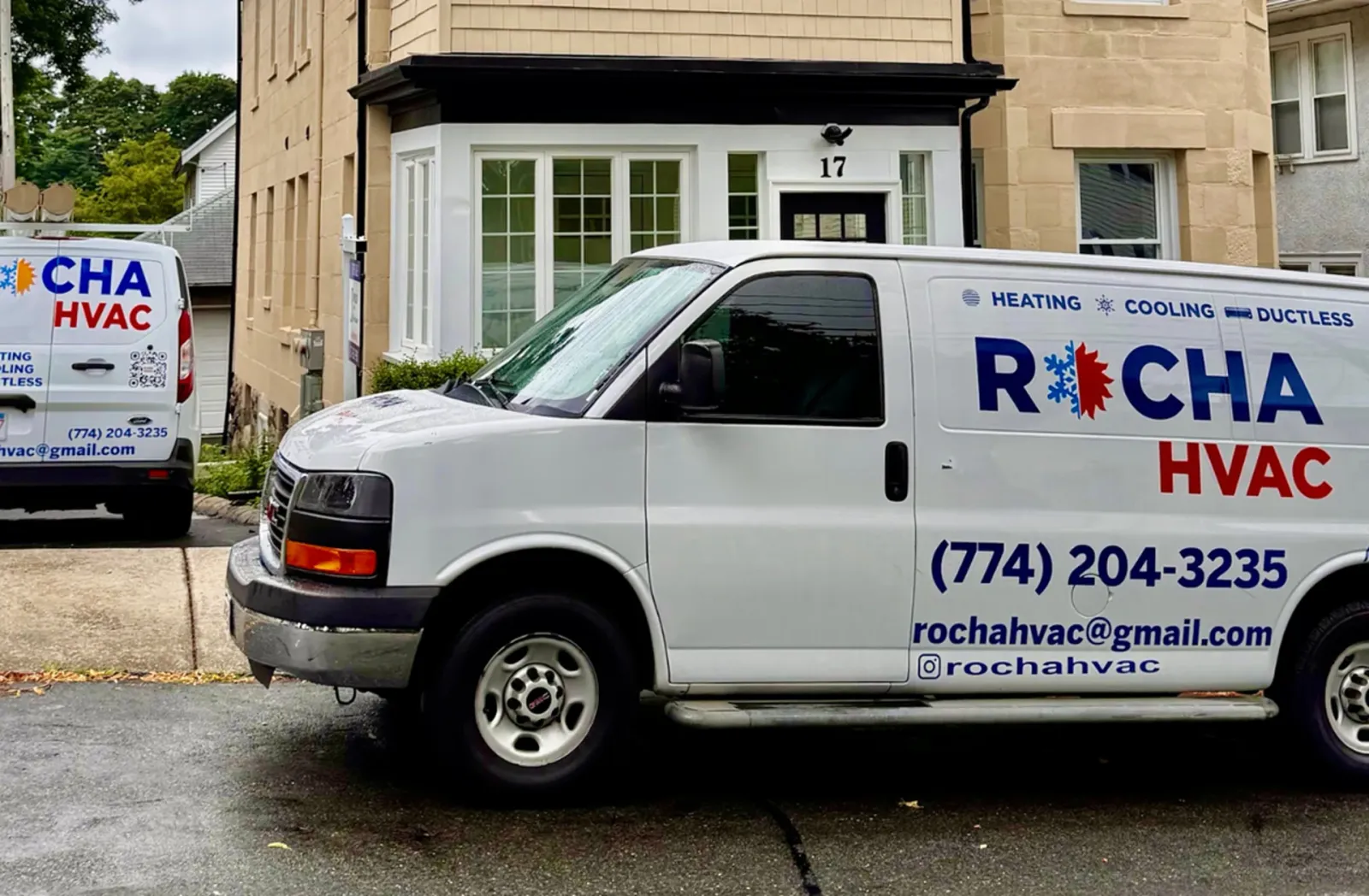 Rocha HVAC van at the customer’s door
