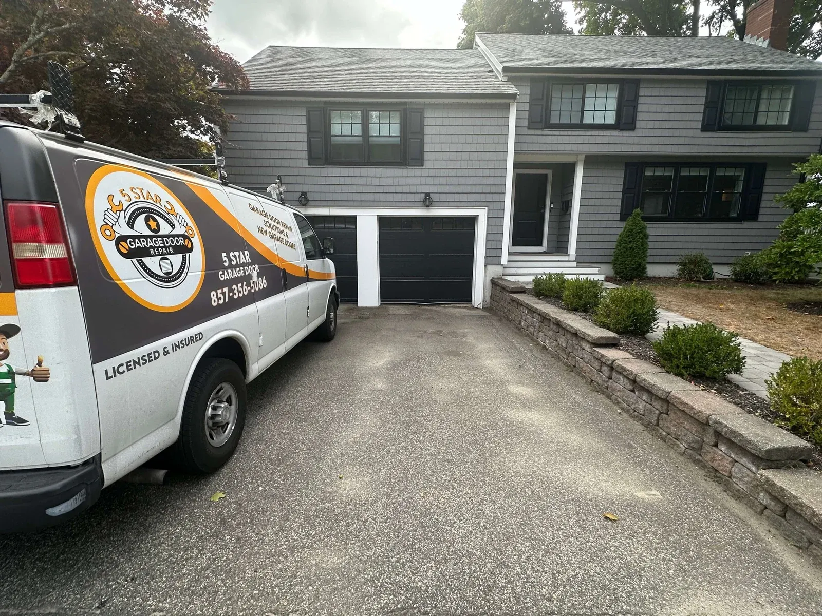 work photo from 5stargaragedoorsma.com