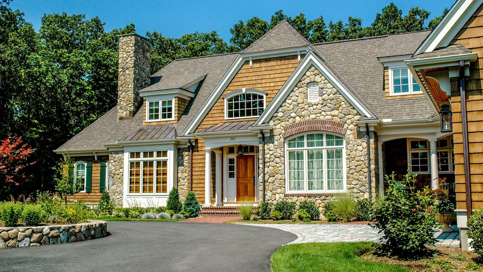 Acton Cedar Shingle Stone Side