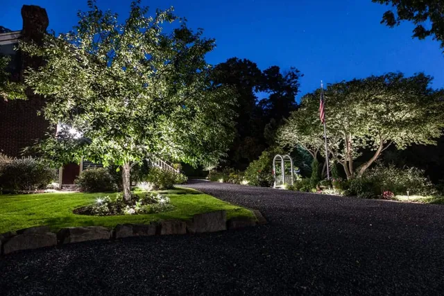 Landscape lighting project by Rainfall Irrigation