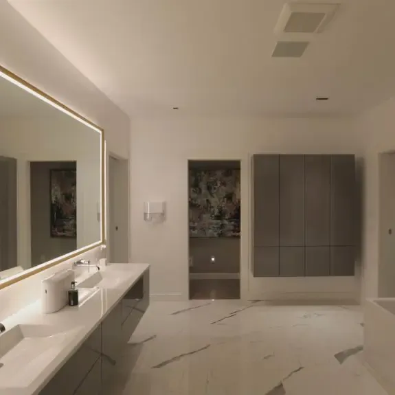 White marble restroom
