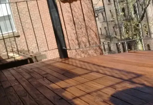 pressure treated pine with dark oak tone sealer