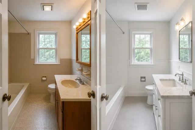 Bathroom renovation before renovation