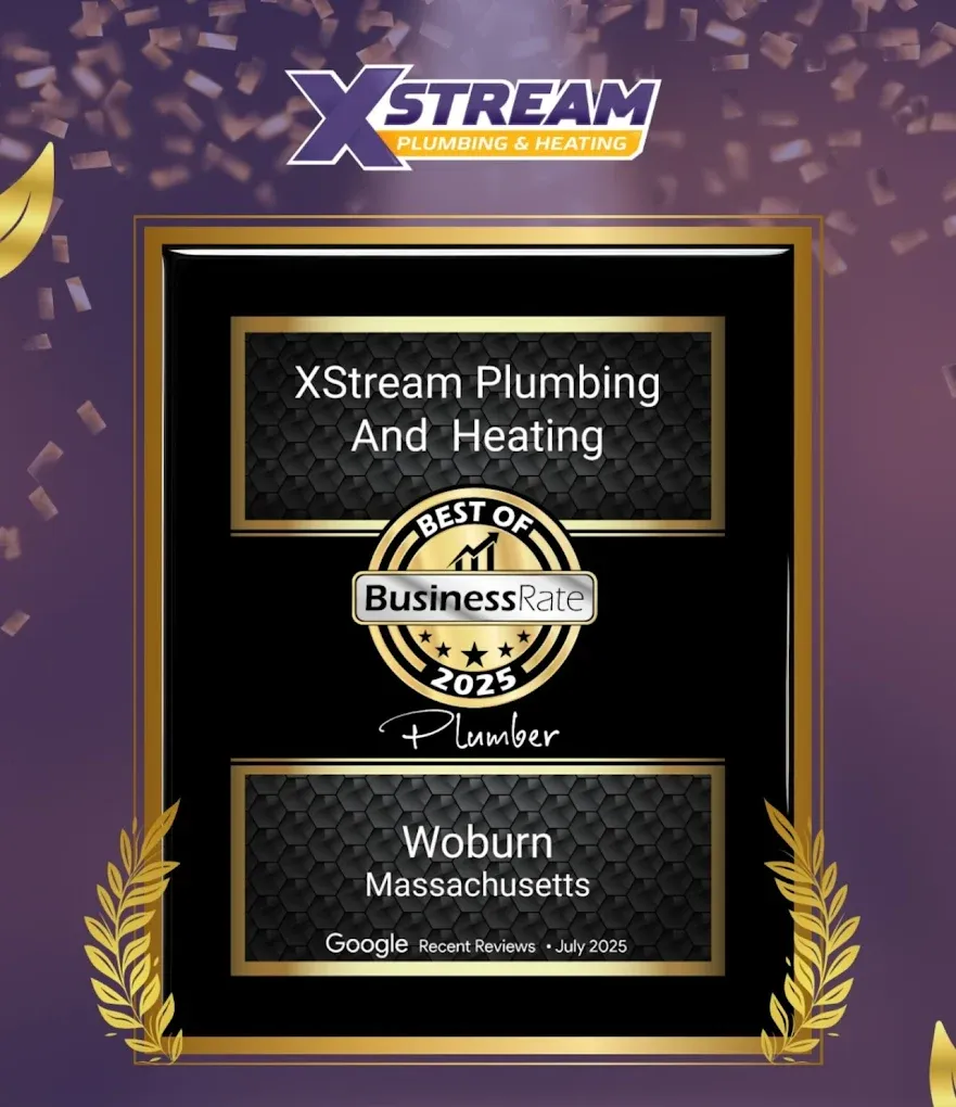 XStream Plumbing & Heating — Best of BusinessRate 2025 award for Woburn, Massachusetts