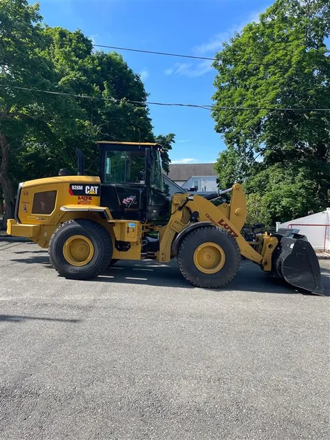 Excavator on pavement