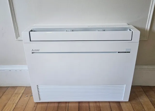 Low-wall floor-mounted Mitsubishi indoor HVAC unit