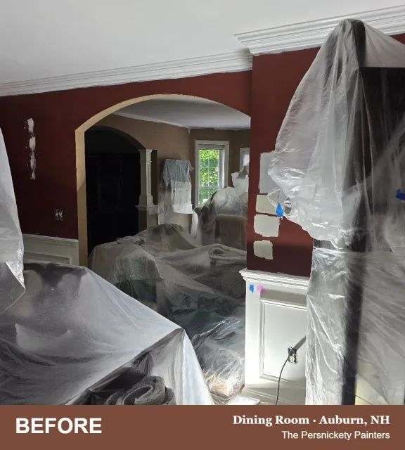 Dining Room before painting, Auburn, NH - The Persnickety Painters