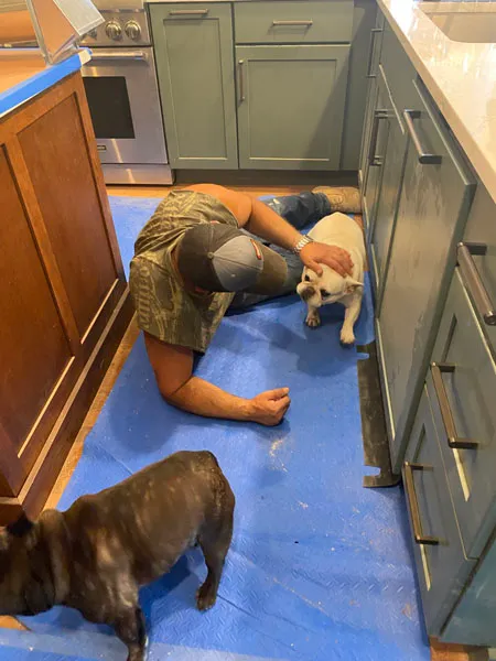 dog on the job