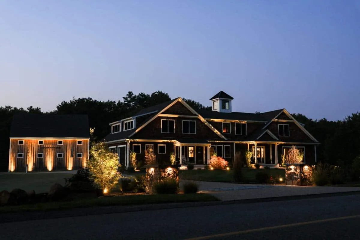 Landscape lighting project by Rainfall Irrigation