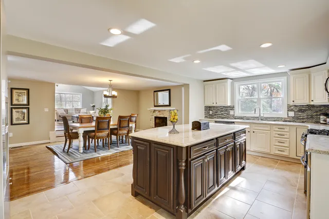 Finished kitchen and dining area