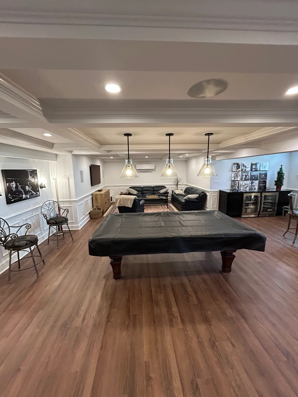 Finished basement lighting project