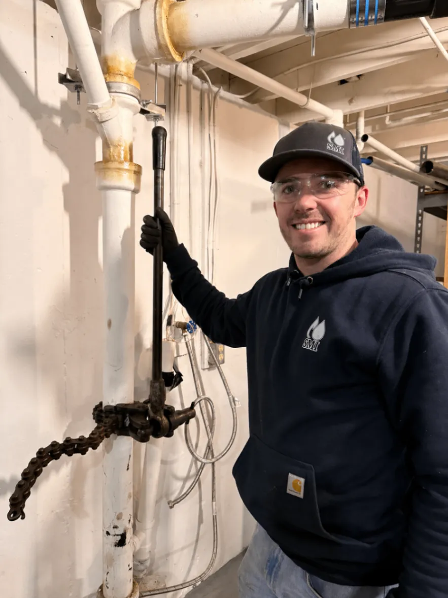 Sears Mechanical Inc. owner on the job