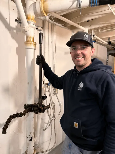 Sears Mechanical Inc. owner on the job
