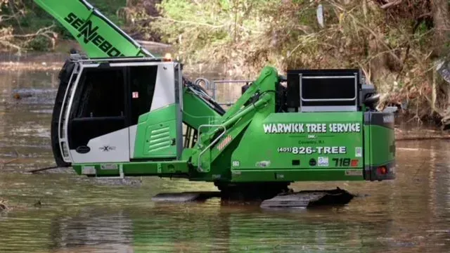 Green excavator,