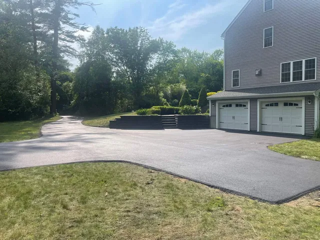 Fresh asphalt driveway by Kane Paving