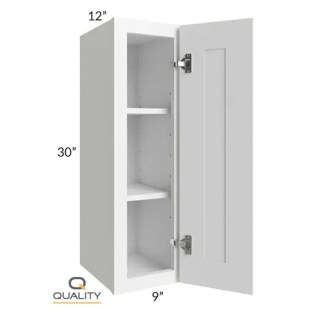 Single Door Wall Cabinets 30H – Shake W0930 — 9″ W × 30″ H × 12″ D