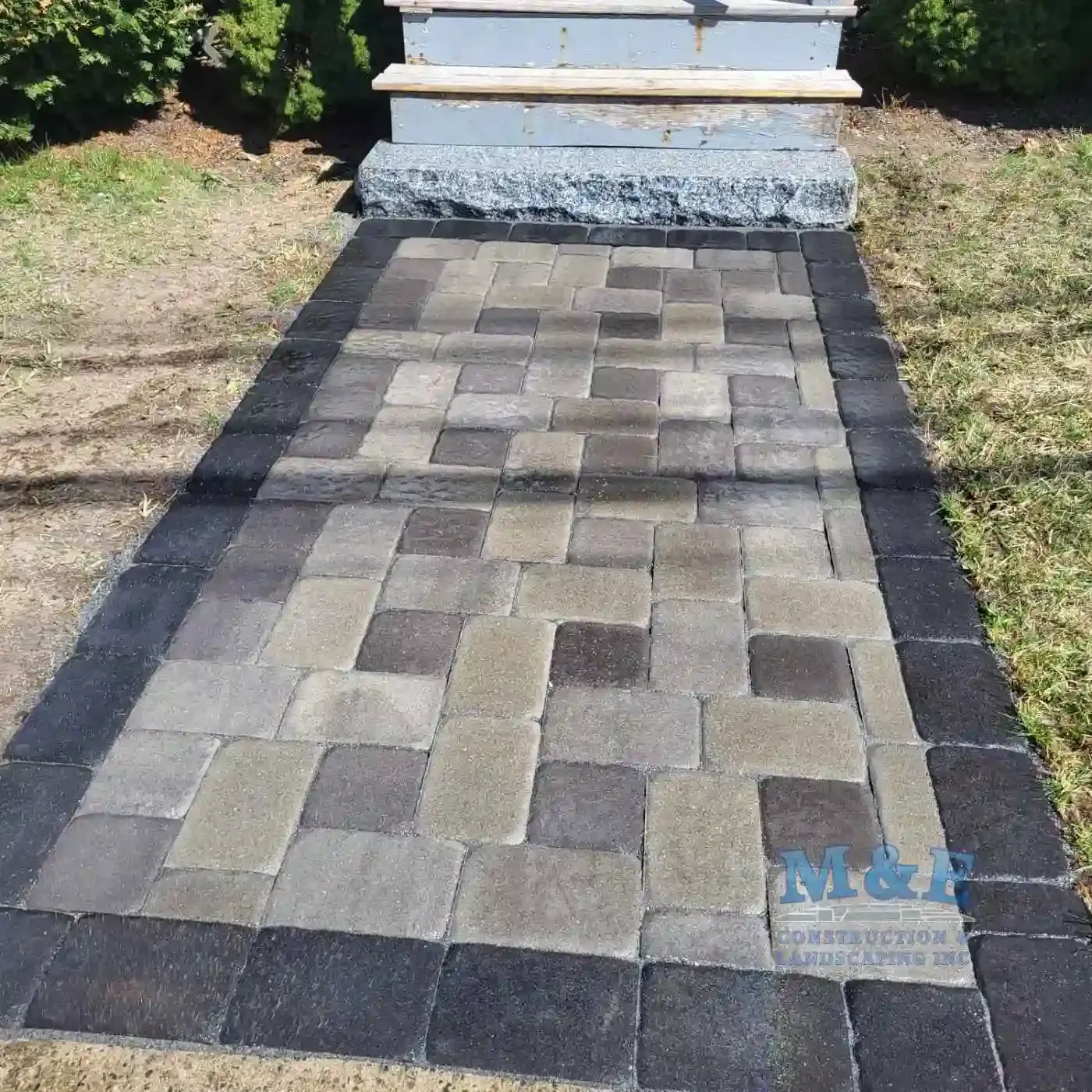 Elegant paver walkway
