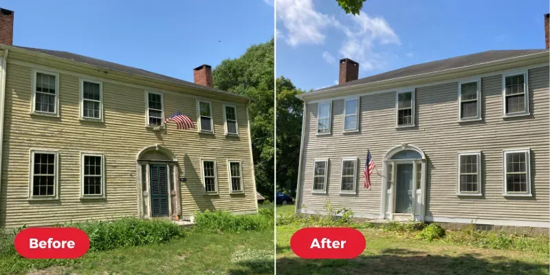 Historic Paint Colors - Before and After of Historic Colonial Home - Featured Image