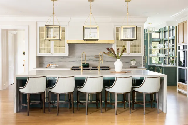 Thoughtful cabinetry gives this kitchen its depth and architectural presence. A mix of painted millwork, natural wood, brass accents, and textured door panels creates visual interest throughout while maintaining the clean, refined feel of the overall space.
Cabinetry: Fallon Fine Cabinetry
Interior Designer: @tastedesigninc 
Photographer: @emilyobrienphoto_design 
Architect: @slocumhalldesign 
#LuxuryKitchen #CustomKitchen #CustomCabinetry #CustomMillwork #KitchenDesign #KitchenInspiration #LuxuryInteriors #LuxuryHomes #CabinetryDesign #ArchitecturalMillwork #BespokeKitchen #CustomHomes #InteriorDetails #FineWoodworking #KitchenGoals #LuxuryHomeDesign #CustomBuilder #MassachusettsBuilder #NewEnglandHomes #InteriorDesignInspiration