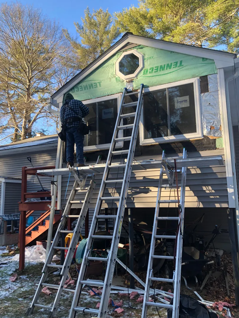 Team Working on Home Renovation