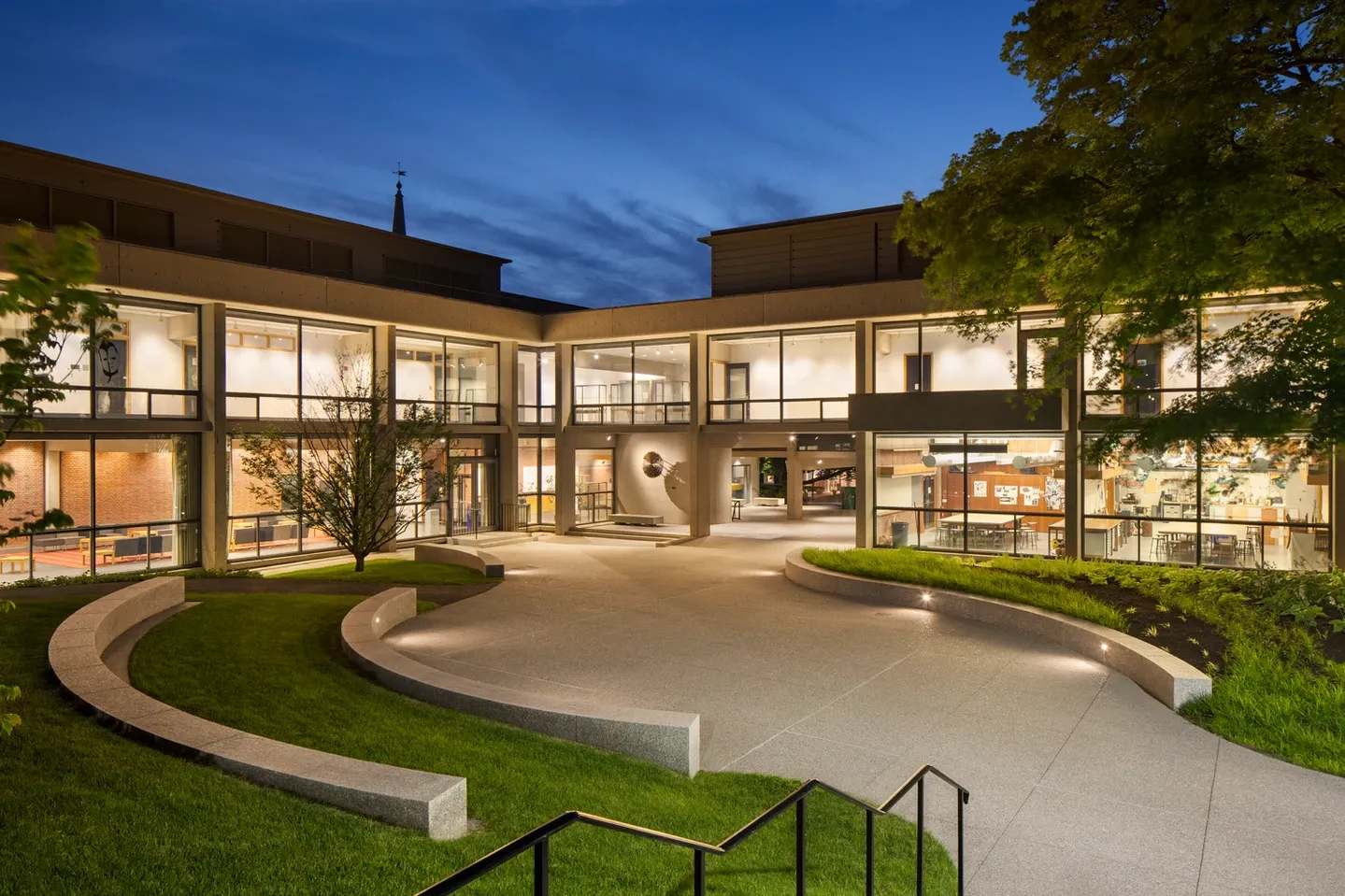 Lighted path at Phillips Andover Academy