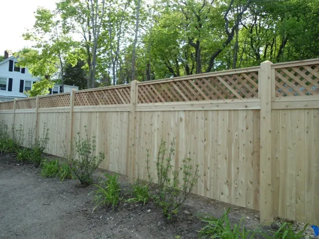 Wood fencing