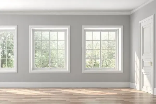 Interior Painting Near Newton Living Room with Gray Walls White Trim ProTEK Painters 600x400 1