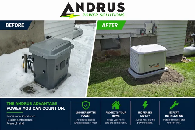before after residential, Andrus Power Solutions