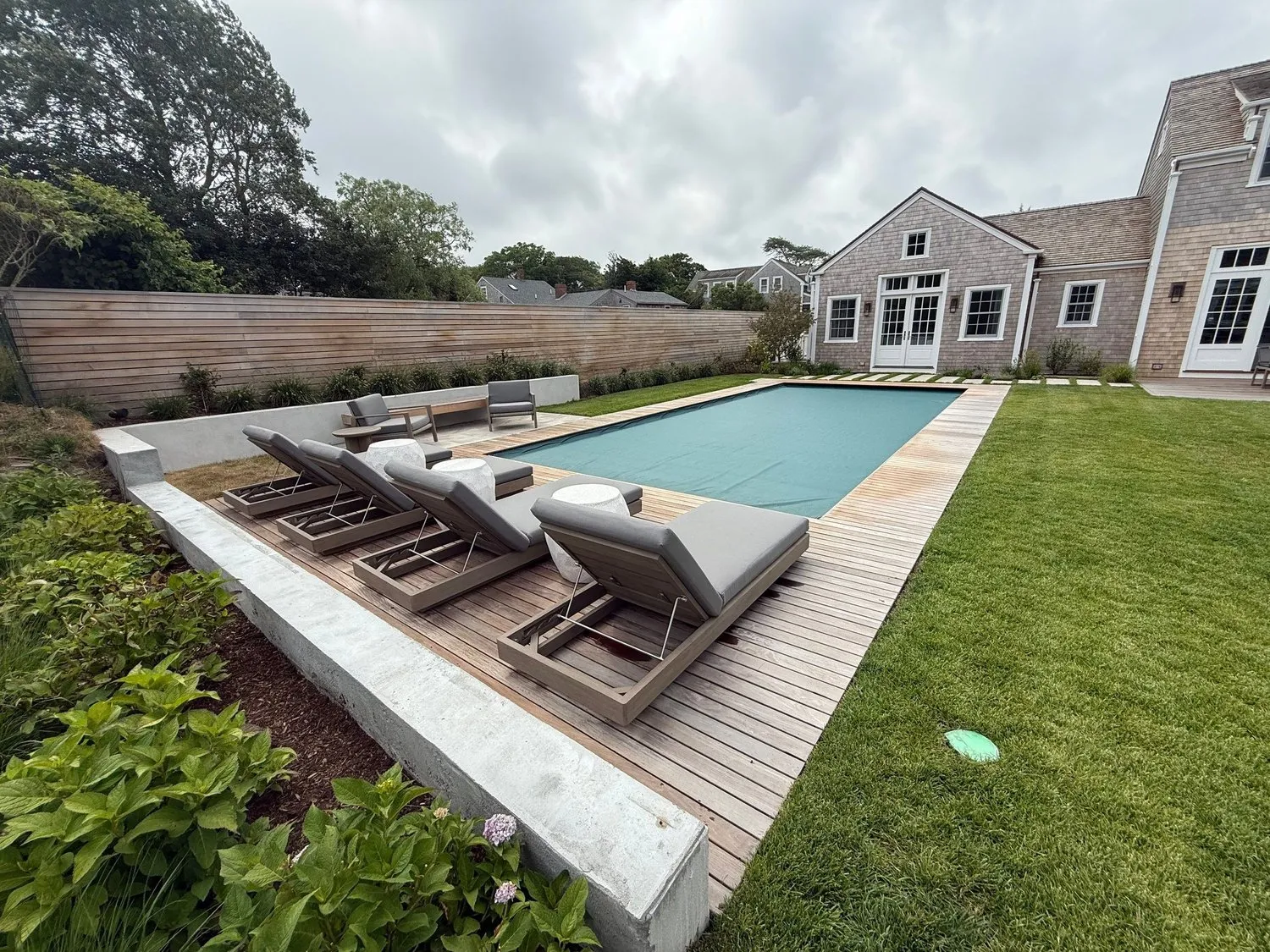 Custom gunite pool and spa project by Blue Water Pools & Spas