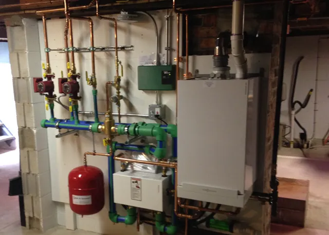 Viessmann 94% High-Efficiency Combi Boiler With Aquatherm Plastic Weld Piping