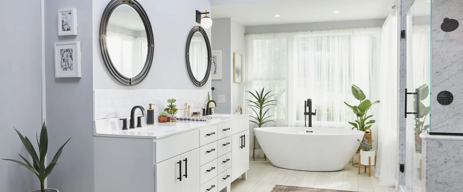 Re-Bath White Carrera Contemporary Full Bathroom Remodel