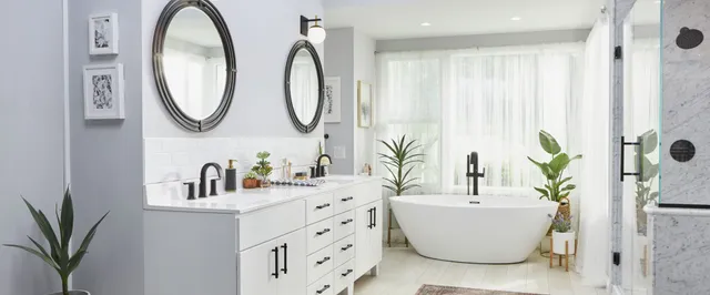 Re-Bath White Carrera Contemporary Full Bathroom Remodel