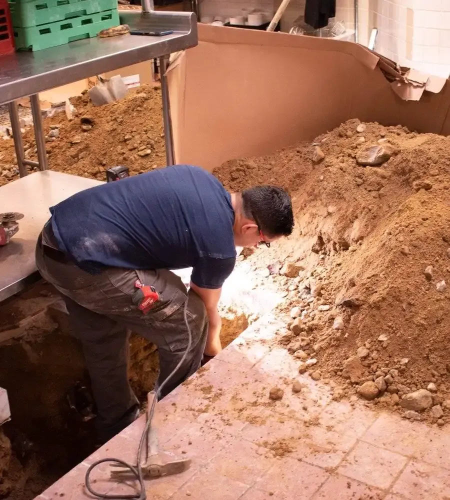 floor excavation and repair service clear choice drain solutions