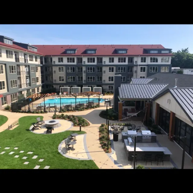 Electrical work on a multi-family courtyard development