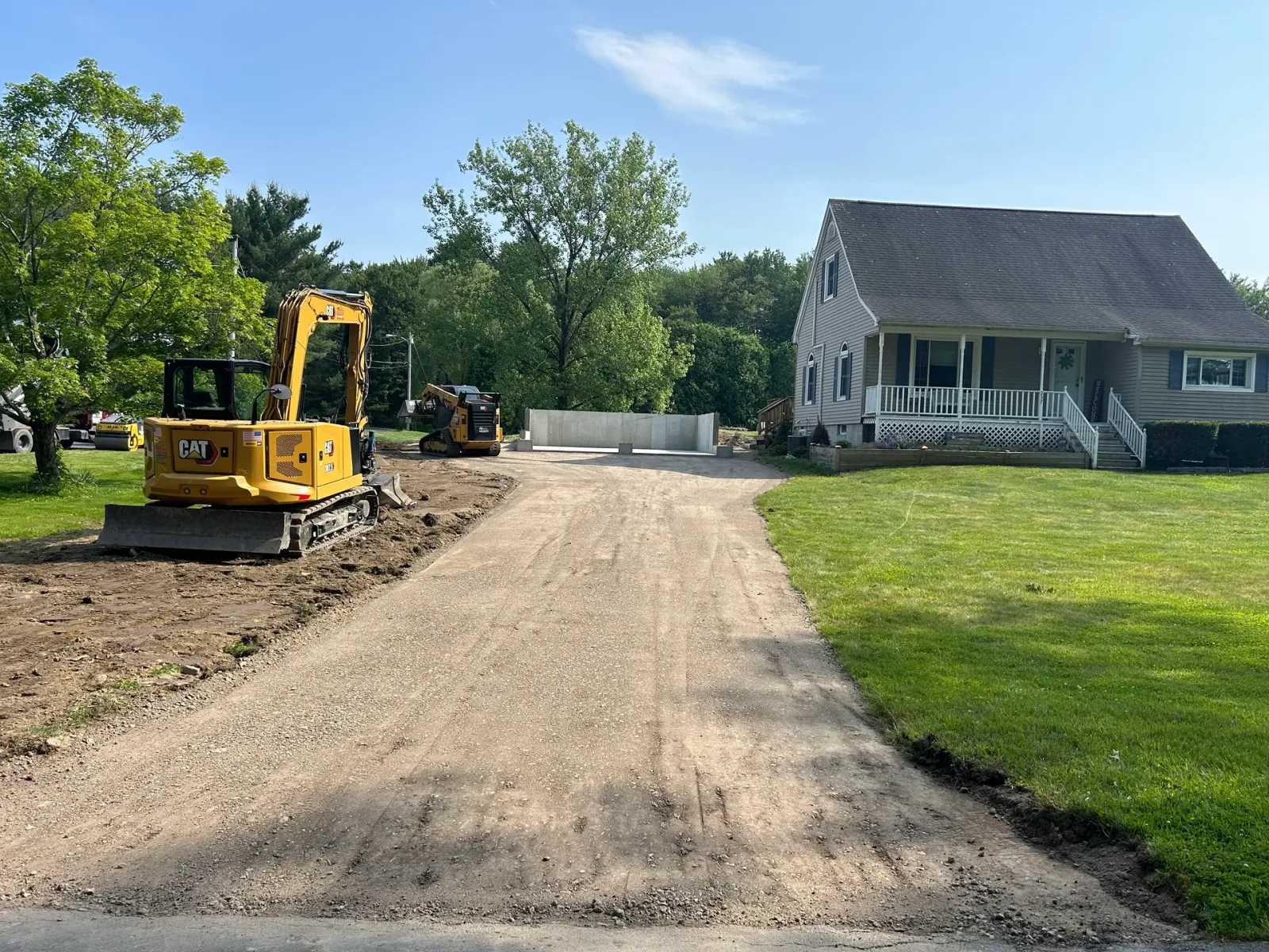 New garage foundation and driveway install, Belchertown MA