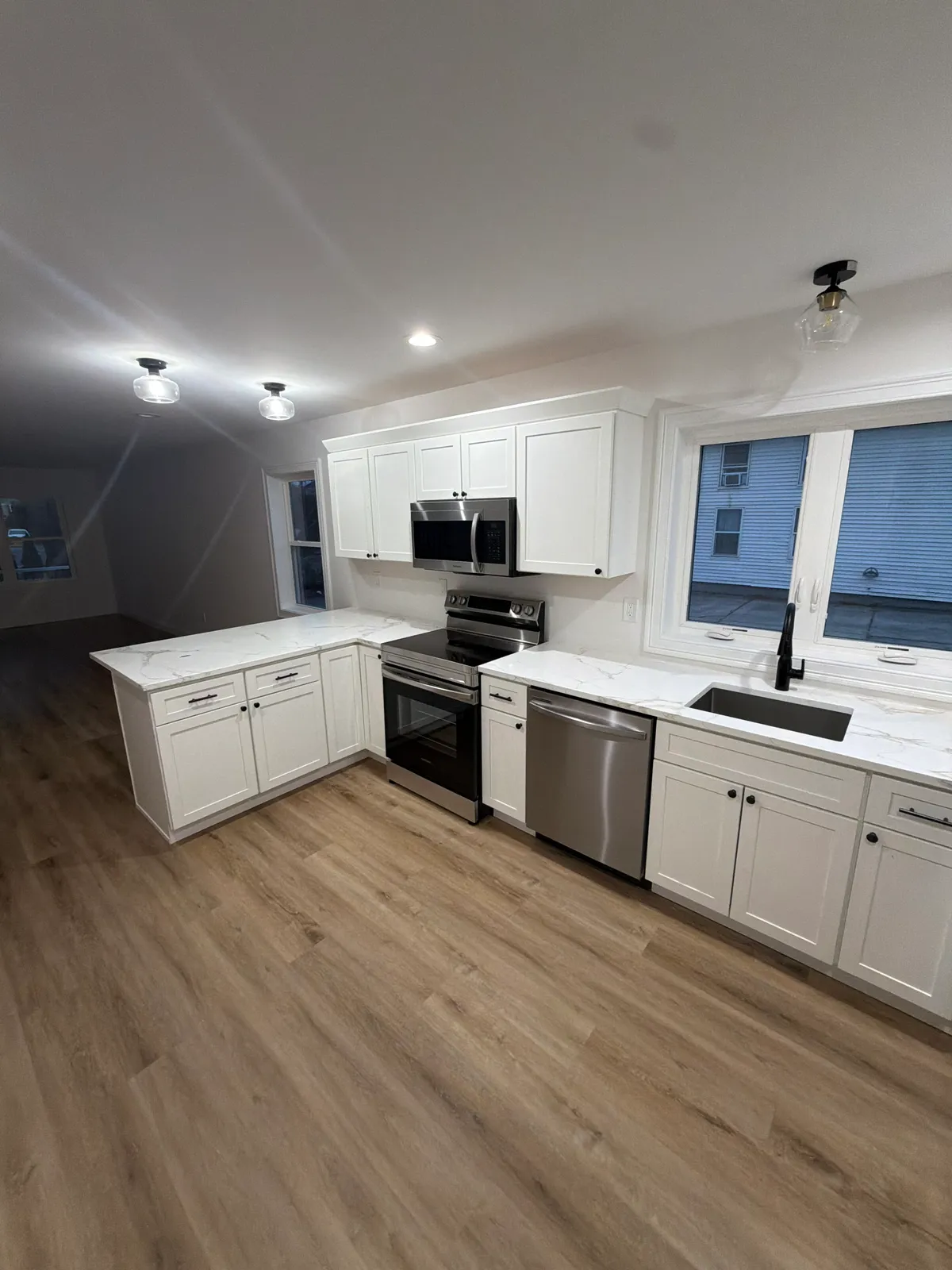 Open concept kitchen remodel in Westfield Massachusetts