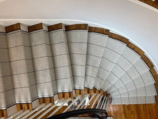 Quality carpet stair work in Natick, MA from Framingham Carpet Center