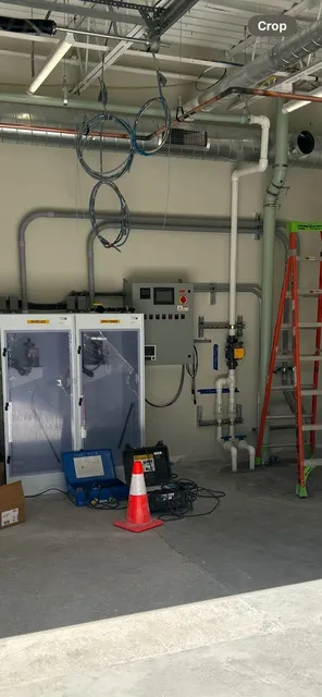 Mechanical room piping and equipment