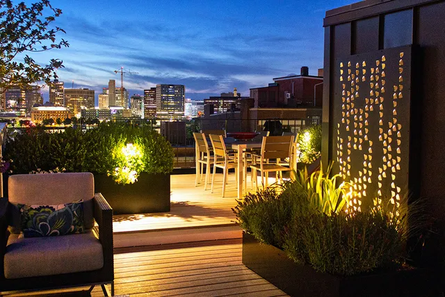 Boston, MA Roofdeck Landscape Lighting Portfolio #1 - Photo #3