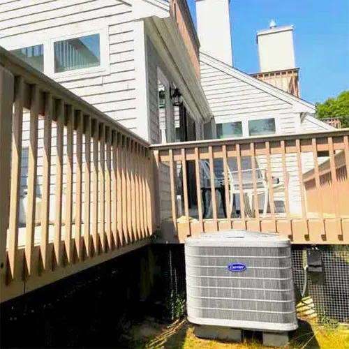 Robies installs and services Carrier central air conditioning units for Cape Cod homes, providing energy efficient cooling solutions with professional installation and ongoing maintenance.