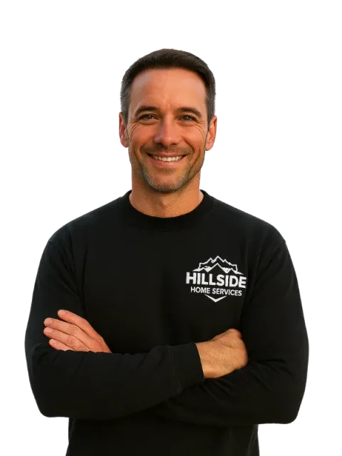 Man in black long-sleeved shirt with