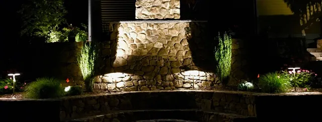 landscape lighting outdoor wall and quincho
