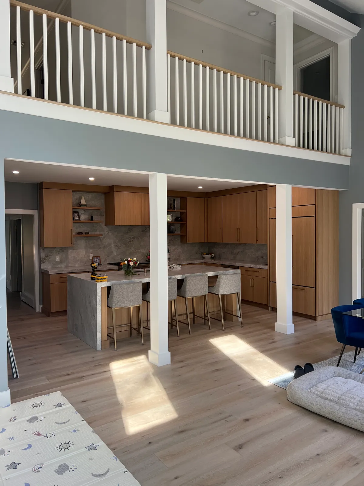 Custom White Oak Kitchen & Floating Shelves in Natick, MA