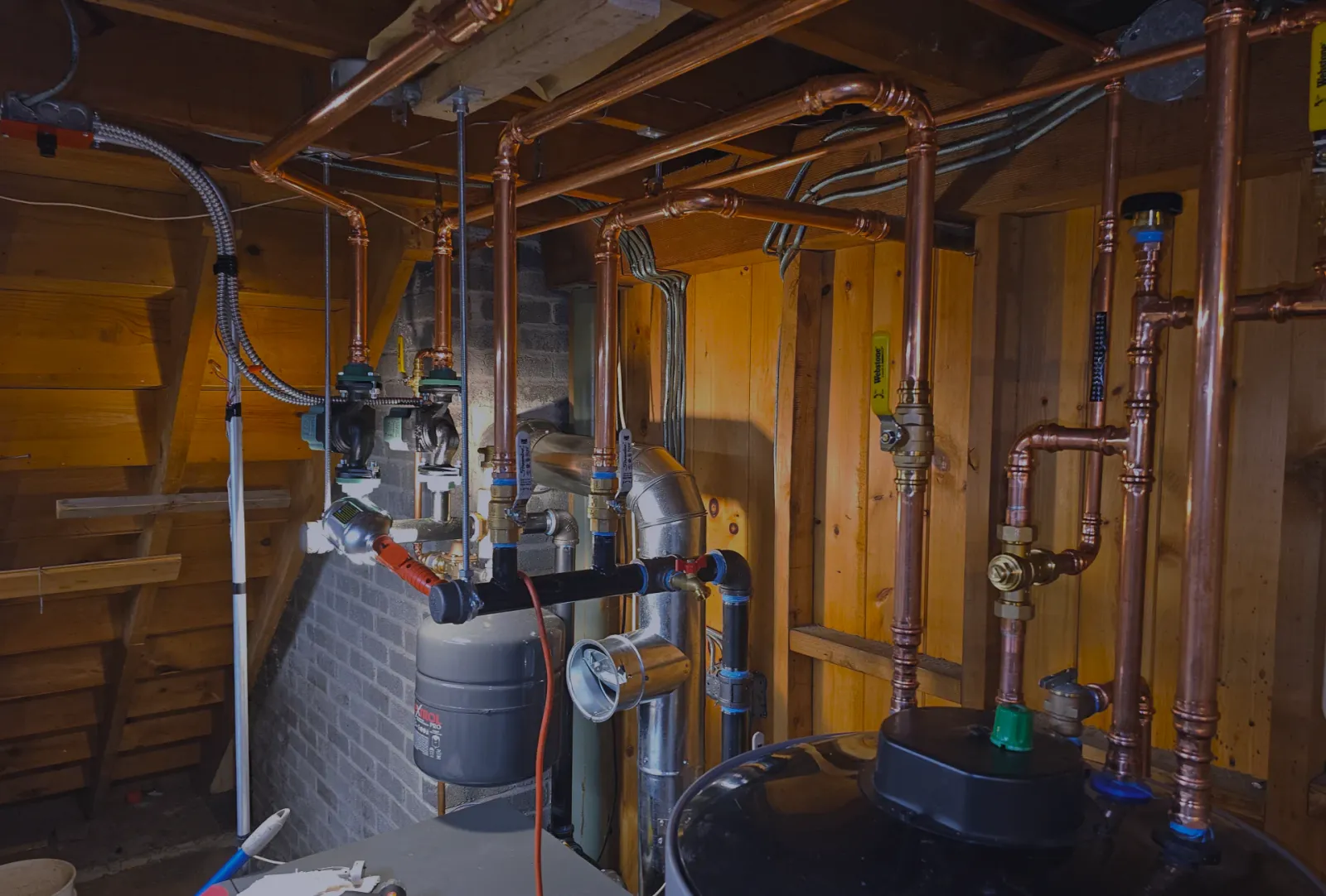 water heater pipes