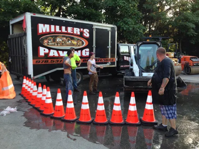 Service Van and Workers — Lunenburg, MA — Miller’s Paving, LLC