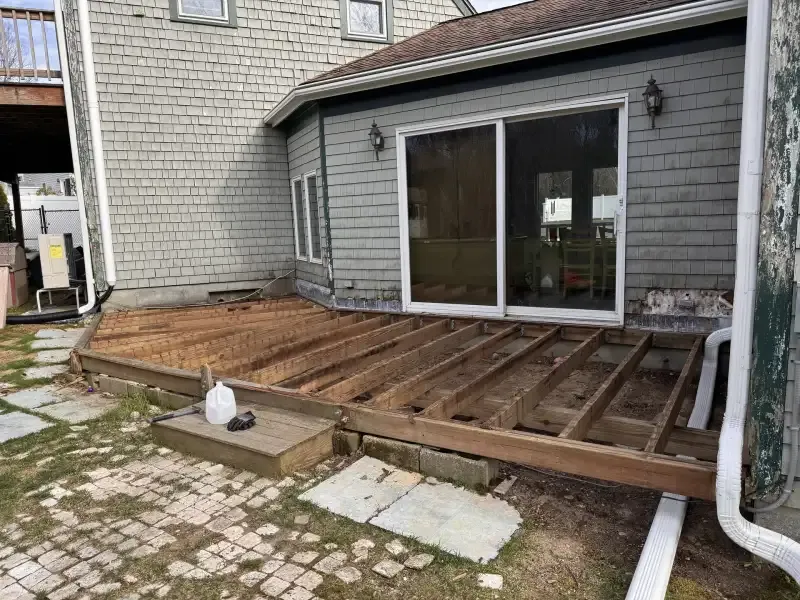 Deck & Siding Transformation before