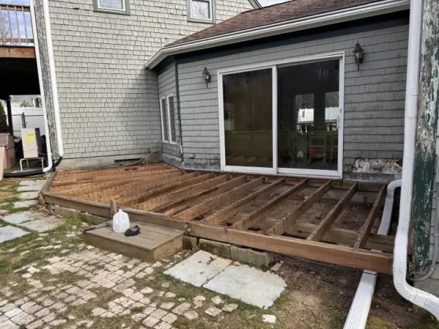 Deck & Siding Transformation before