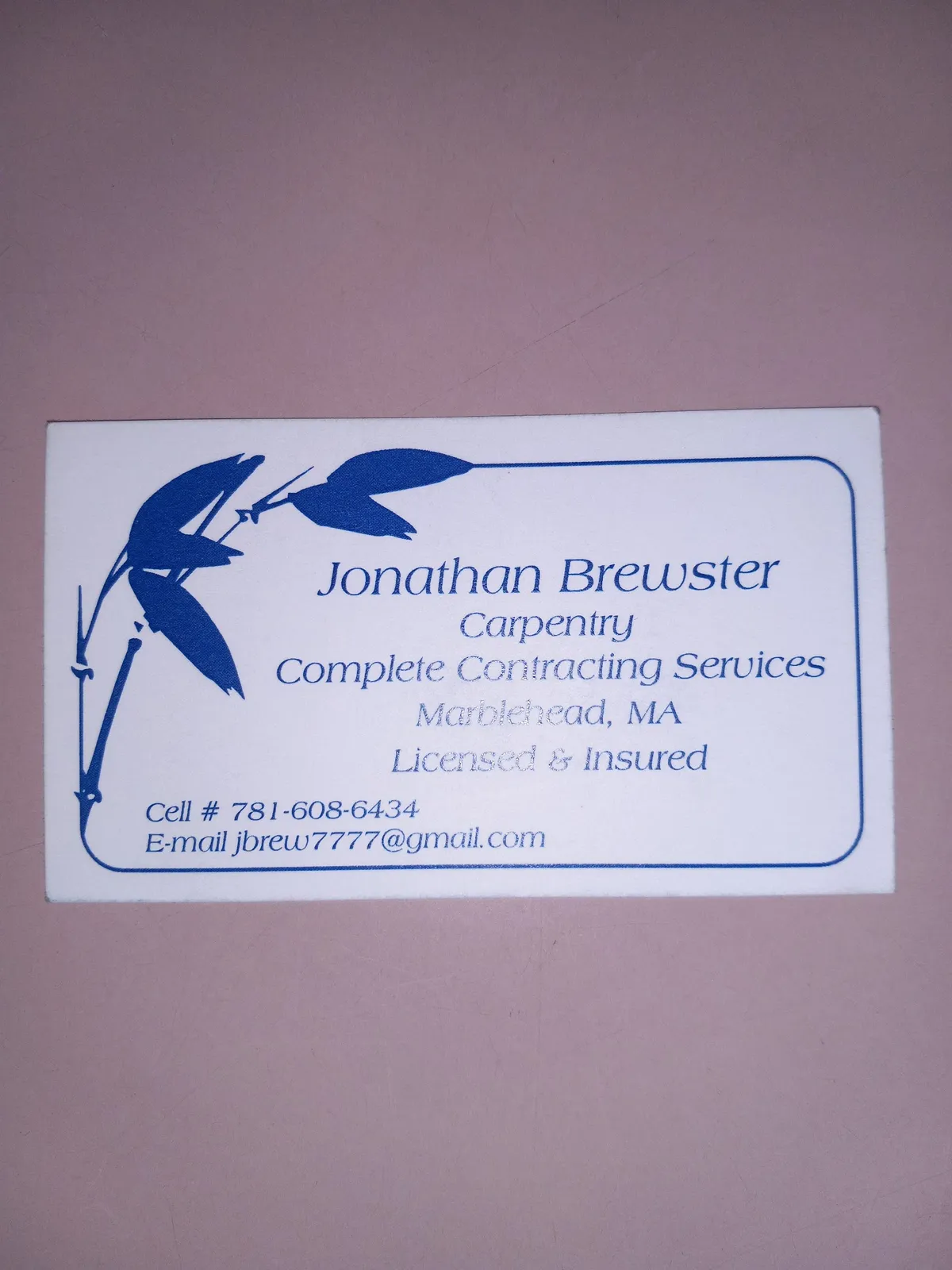 Jonathan Brewster carpentry