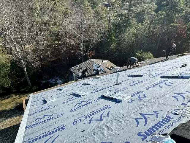photo of roofing job completed