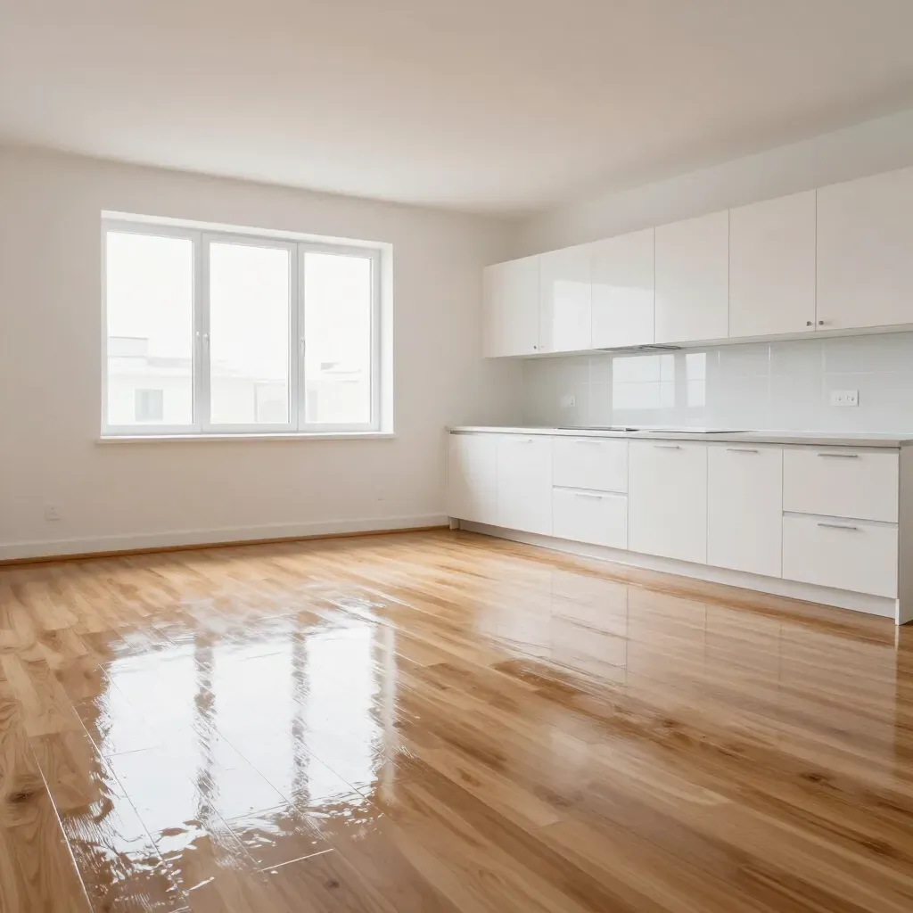 An empty apartment prepared for move in after a full cleanout.